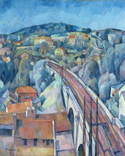 The Railway Bridge at Meulen by Walter Rosam